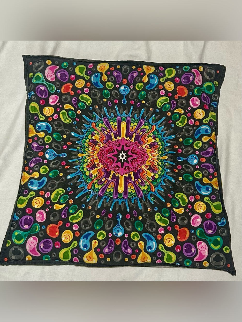 Lush Cosmetics Knot Wrap “Ready Jelly Go” Bandana Scarf Organic Cotton NWT